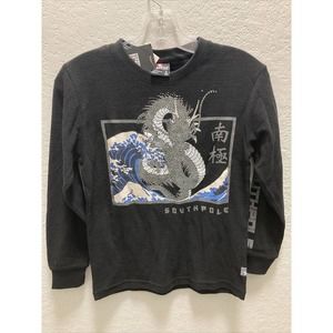 Southpole Long Sleeve Crewneck Black Thermal Shirt Size Small (8)